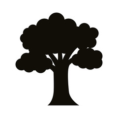 Sticker - leafy tree silhouette style icon