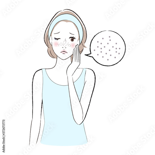 顔の毛穴が目立って気になる女性のイラスト Buy This Stock Vector And Explore Similar Vectors At Adobe Stock Adobe Stock 顔の毛穴が目立って気になる女性のイラスト Buy This Stock Vector And Explore Similar Vectors At Adobe Stock Adobe Stock