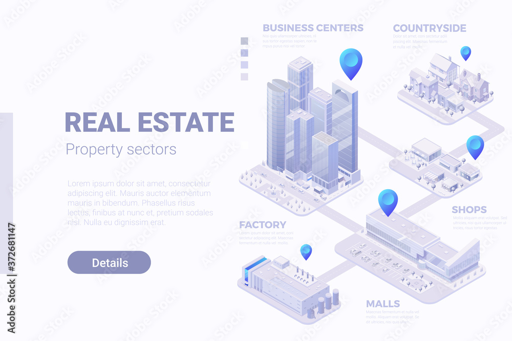 Isometric Flat 3D Smartcity mobile GPS Navigation vector concept ...