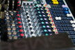 © waranyu - sound check for concert, mixer control, music engineer, backstage