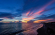 Sunset over the Gulf of Mexico from Venice Beach in Venice Florida