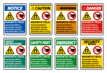 Magnetic field can be harmful to pacemaker wearers.pacemaker wearers.stay back 30cm