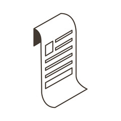 Poster - paper receipt style line icon