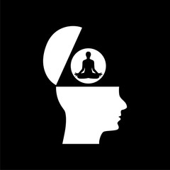 Poster - Peace of mind icon isolated on dark background