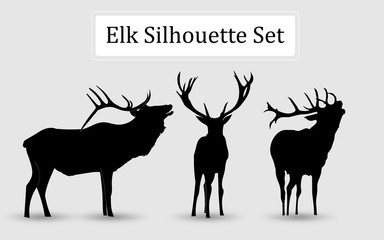 deer silhouette vector illustration