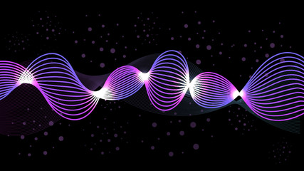 Poster - Wave of the many colored lines. Abstract wavy stripes on a white background isolated
