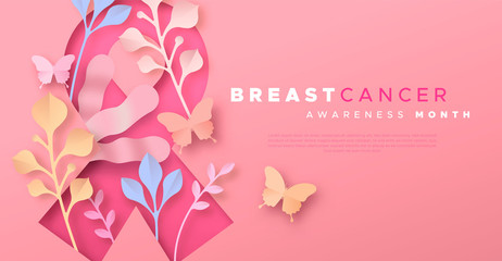  Breast Cancer pink nature ribbon web template