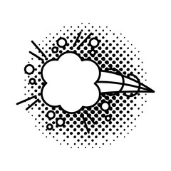 Poster - monochrome expresion cloud pop art style flat