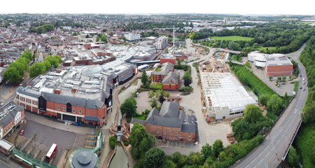 Sticker - english town center from above