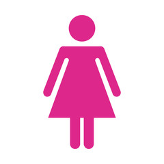 Wall Mural - pink woman figure silhouette style icon