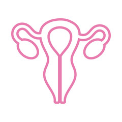 Poster - female reproductive organ line style icon