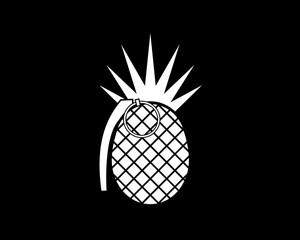 Wall Mural - Abstract pineapple grenade in white color