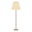 Isoalted floor lamp icon. Home decoration - Vector