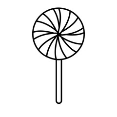 Sticker - sweet candy lollipop line style icon