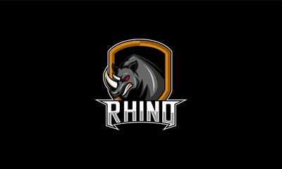 Rhino head vector emblem