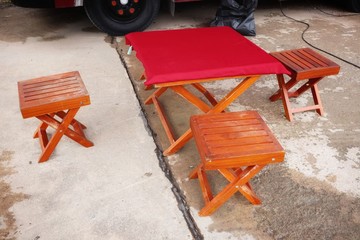 Poster - chairs and tables in a restaurant