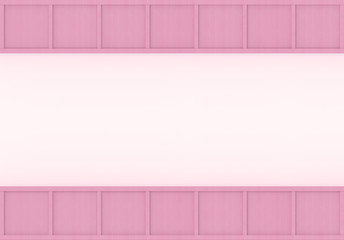 Poster - 3d rendering. modern sweet soft color pink wood square box pattern board design wall background.