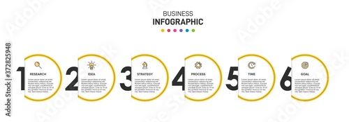 Cuadros en Lienzo Infographic design with icons and 5 options or steps