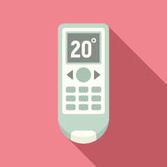 Poster - conditioner remote control icon. flat illustration of conditioner remote control vector icon for web