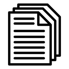 Poster - Retirement paper icon. Outline retirement paper vector icon for web design isolated on white background