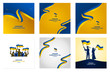 ukraine independence day poster collection, to welcome Ukraine's important day on August 24, additional size include layer by layer, relevant to poster for website, social media, etc.