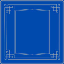 Illustration Of A Blue And Gray Decorated Frame With Space For Your Text
