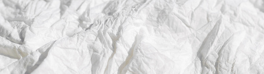 Poster - white crumpled paper .textura or background