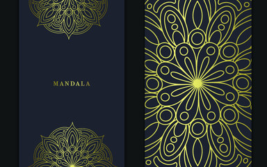  Mandala template with elegant, classic elements. Great for invitation, flyer, menu, brochure, background Premium Vector