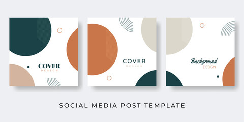 Poster - Social media post template with geometric concept collection. Good for cover, invitation, banner, placard, brochure, poster, card, flyer and other.