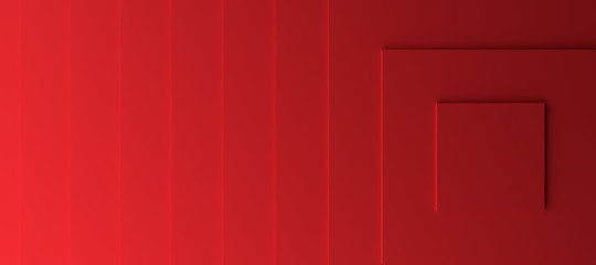Wall Mural - Red modern background with three dimensional steps