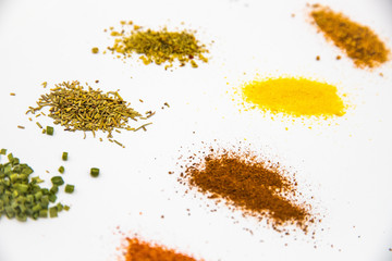 Sticker - Spices isolated on a white background