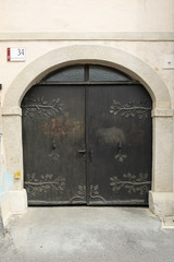 Wall Mural - typical old wooden door in Graz