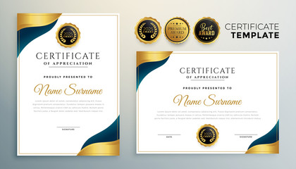 Sticker - certificate award template for multipurpose use design