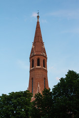 Wall Mural - View of the Reformed Church in Budapest . Hungary