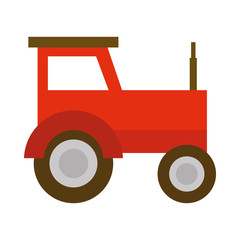 Sticker - agriculture and farming tractor truck machine work flat icon style