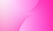 Abstract Pink Background With Dots,abstract Halftone Background. Design Element For Web Banners, Posters, Cards, Wallpapers. Colorful Vector Illustration