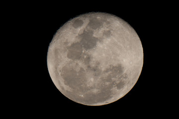 Wall Mural - Full moon background isolated on black