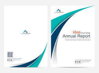 Wall Mural - brochure or flyer layout template, annual report cover design background