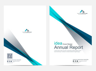 Wall Mural - brochure or flyer layout template, annual report cover design background