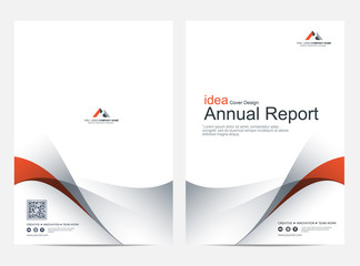 brochure or flyer layout template, annual report cover design background