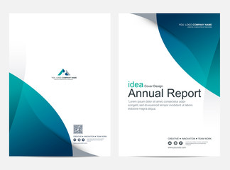 Wall Mural - brochure or flyer layout template, annual report cover design background