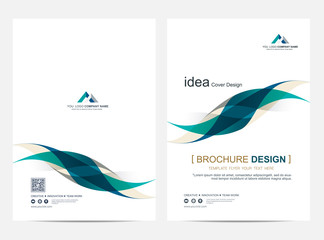Wall Mural - brochure or flyer layout template, annual report cover design background