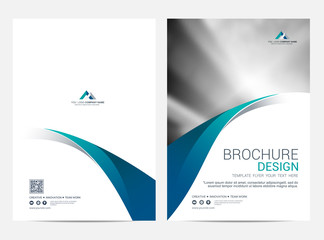 Wall Mural - brochure or flyer layout template, annual report cover design background
