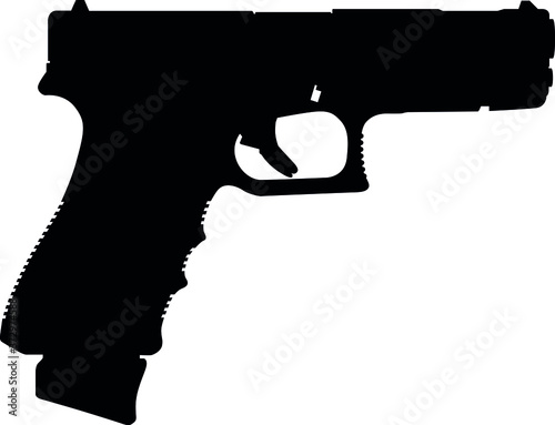 Semi caliber 9 mm Glock 18C Standard 9 mm Luger handgun, pistols for police and army, special forces Poster Mural XXL