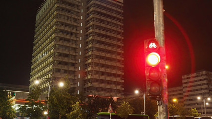 Sticker - Night view of Alexanderplatz in Berlin