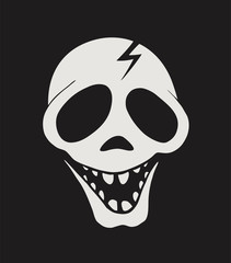 Poster - Design of funny skull illustration