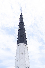 Sticker - Vertical shot of the Saint-Etienne church bell tower in Ars-en-Re, France