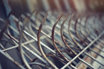 close up of a wire mesh