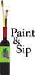 © aleutie - Painting brushes in a wine bottle representing a paint and sip party, EPS 8 vector illustration