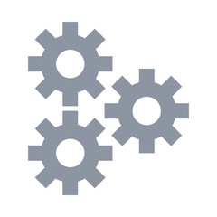 Poster - gears settings machine flat style icon